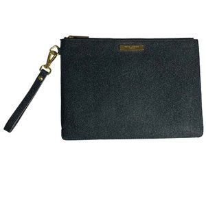 KATIE LOXTON Stardust Womens Vegan Leather Wristlet Strap Clutch 11.5" Black